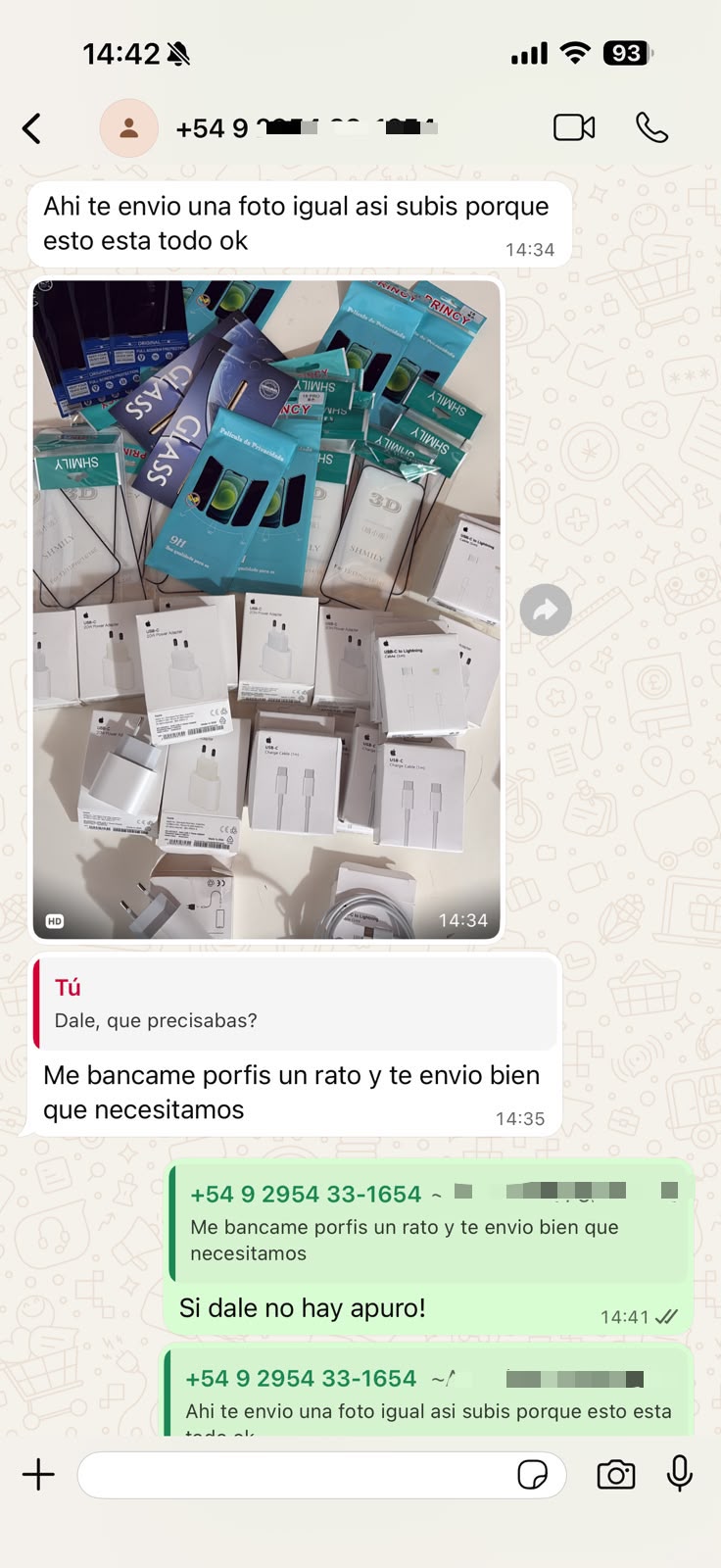 Cargadores 20W, cables y vidrios templados listos para revender